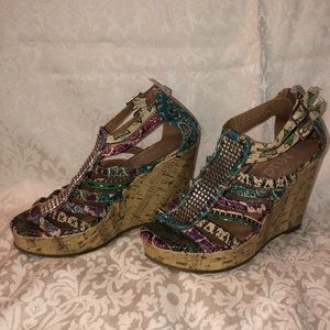 Mudd colorful wedges